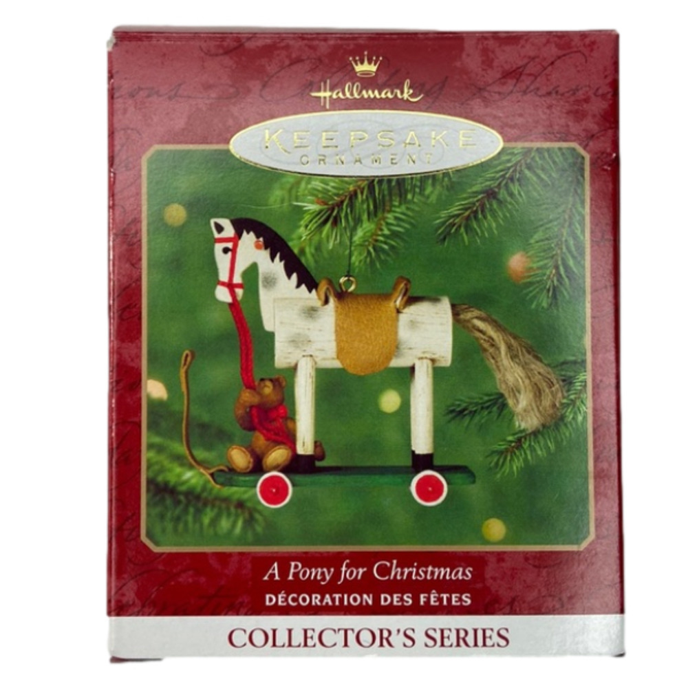 Hallmark Keepsake “A PONY FOR CHRISTMAS” 2000 Christmas Ornament Collectors